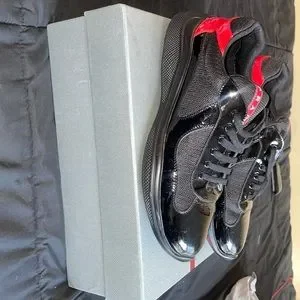 スニーカー NEW AMERICAS CUP SNEAKERS Prada Men's Americas Cup Rubber Trainer Sneakers | Neiman Marcus